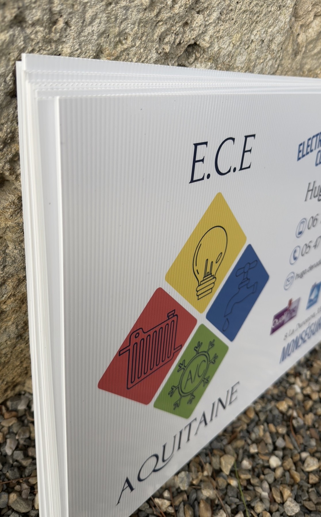 Panneau alvéolaire imprimé ECE Aquitaine