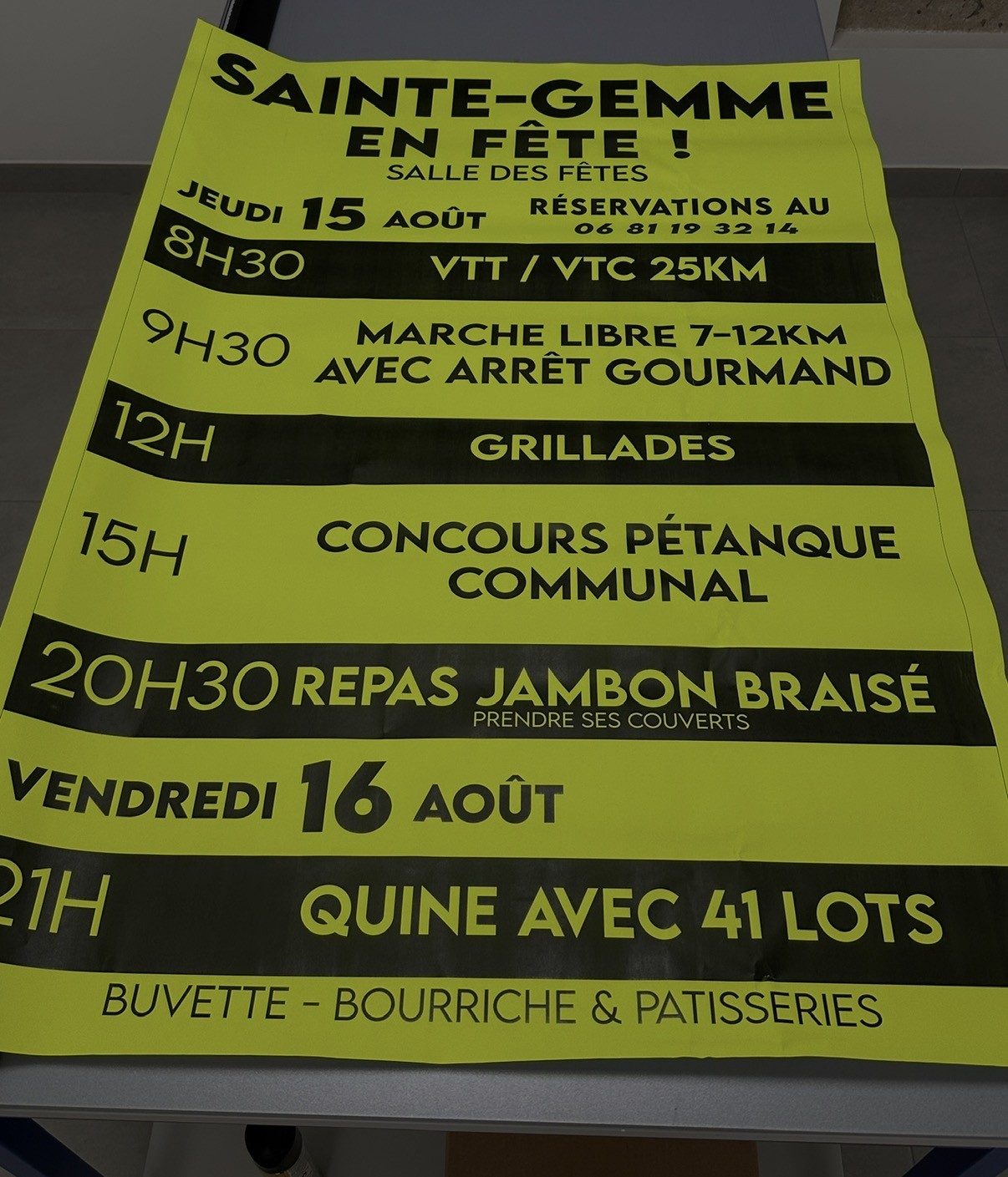 Affiche événementielle Sainte-Gemme en Fête