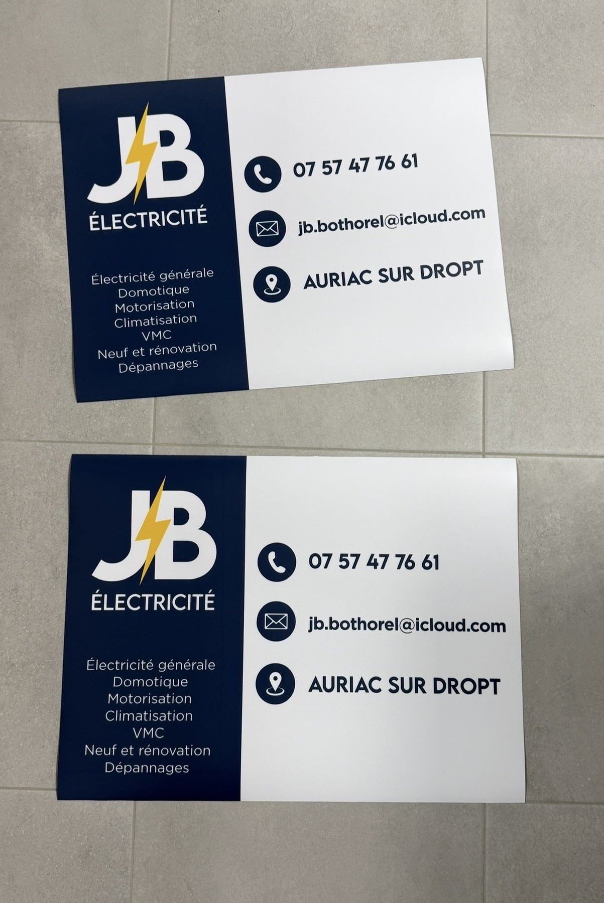 Magnétiques publicitaires JB Électricité